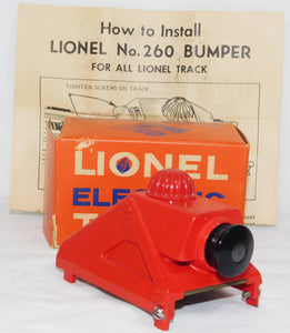 Lionel 260 Red Bumper Lighted Die Cast BOXED Tested works Lighted O/027 Super O