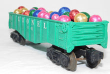 Load image into Gallery viewer, Lionel 6142 Classc Green Gondola w/Giant Christmas Ornaments Load Postwar custom
