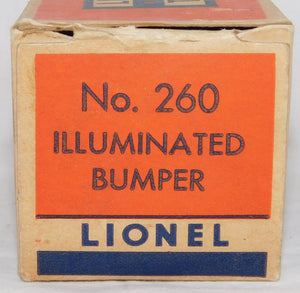 Lionel 260 Red Bumper Lighted Die Cast BOXED Works Lighted 1950s USA O C-8 earlier box