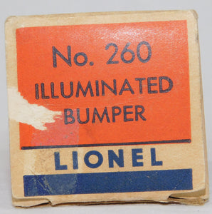 Lionel 260 Red Bumper Lighted Die Cast BOXED Works Lighted 1950s USA O C-8 earlier box