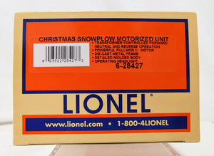 Lionel 6-28427 Christmas Snowplow Holiday Railroad Boxed C8 Motorized unit Boxed