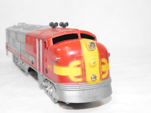 Marx 1095 Santa Fe F AA Units Silver version El Capitan 1950s Silver trucks