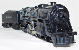 Marx 1829 Santa Fe 4-6-4 Santa Fe Steam Locomotive + Tender 3/16" O Hudson Srvcd