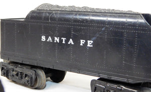 Marx 1829 Santa Fe 4-6-4 Santa Fe Steam Locomotive + Tender 3/16" O Hudson Srvcd