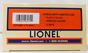 Lionel 6-26470 Gondola w/Canister Load Gingerbread Junction Santa's RR LNIB Xmas