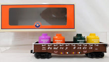 Load image into Gallery viewer, Lionel 6-26470 Gondola w/Canister Load Gingerbread Junction Santa&#39;s RR LNIB Xmas
