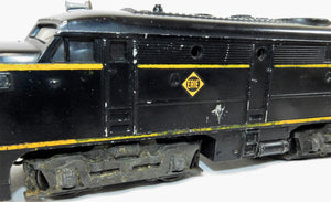 Lionel 2032 Erie AA Alco Black & Yellow Diesel Engine Locomotive & Dummy Horn SV