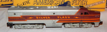 Load image into Gallery viewer, American Flyer Silver Flash Passenger Set K5469WT PA diesels 477 478 Chestnut stripes
