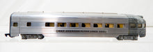 Load image into Gallery viewer, CLEAN American Flyer 663 Aluminum Observation Car Metal lighted w/drumhead 1950s
