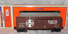 Load image into Gallery viewer, Lionel Trains Brown Santa Fe Boxcar 6-25016 ATSF 20395 O gauge Boxed All the way

