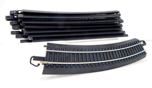 Bachmann Trains HO 44403 22" radius curved (8) Snap-Fit E-Z Track Steel Black
