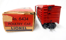 Load image into Gallery viewer, Lionel 6434 Operating Poultry Dispatch Car RED PAINTED version 58-59 lighted BOX
