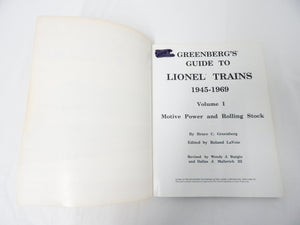 Greenberg's Guide to Lionel Trains 1945-1969: Motive Power and Rolling Stock LN