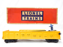 Load image into Gallery viewer, Lionel 3562-50 ATSF yellow operating barrel car w/box &amp;instrctions Santa Fe 55-5
