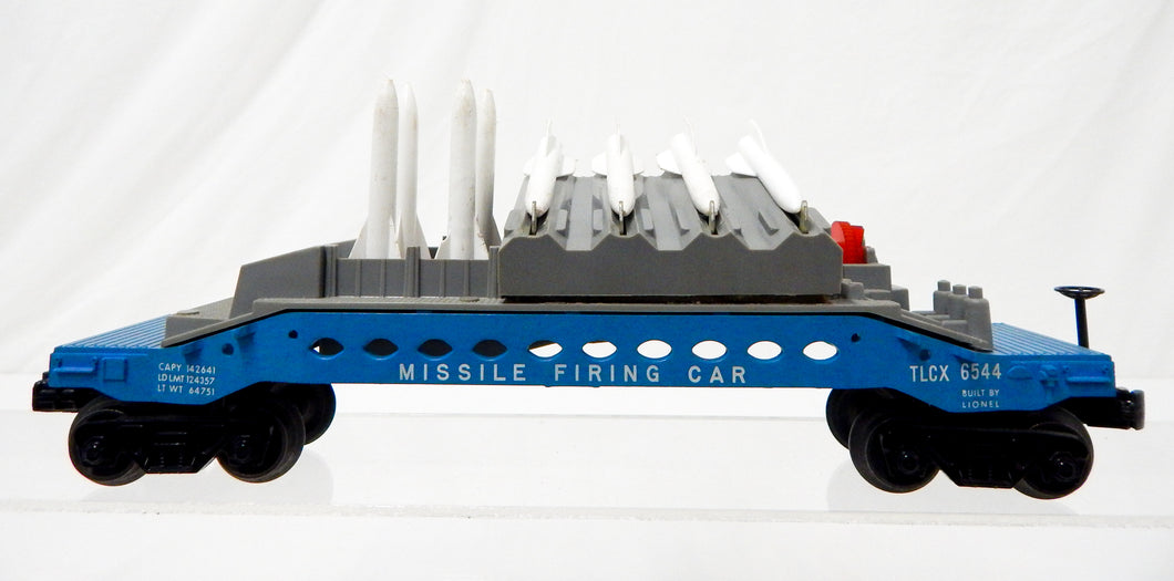 Lionel Trains Postwar 6544 Missile Firing Trail Car Military army Blue 8 missles