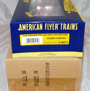 American Flyer 6-48271 TCA 2009 Hoover Dam Power Co. transformer flat #939 uncat