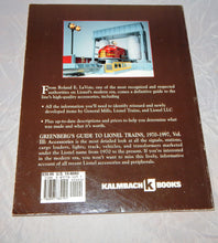 Load image into Gallery viewer, Greenberg&#39;s Guide Lionel Trains 1970-1997 Volume 3 : Accessories 10-8060 LaVoie
