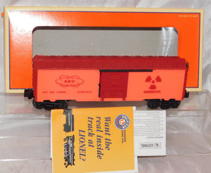 Lionel 6-26288 AEC Glow in the Dark Boxcar Reddish Atomic Energy Commission