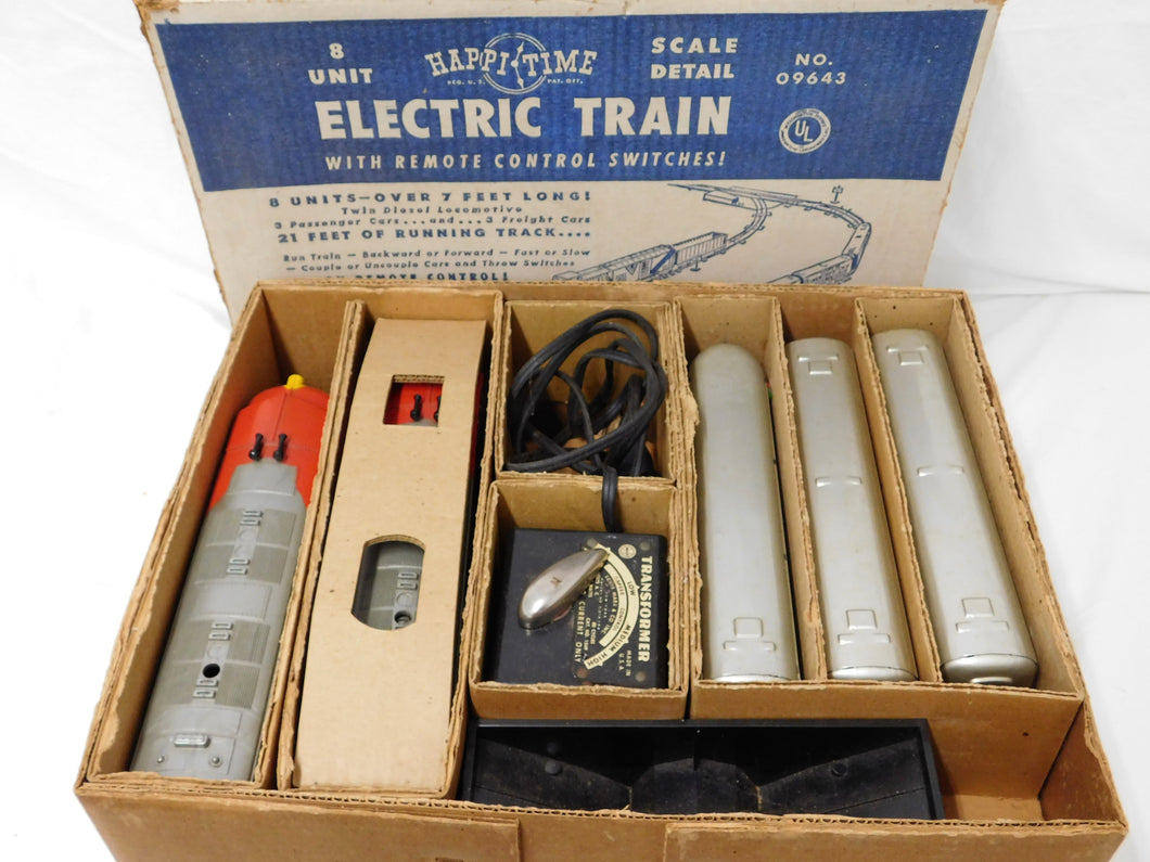 Marx 09643 SEARS Santa Fe HappiTime Diesel Passenger & Freight Combo Boxed Set 1952