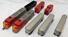 Load image into Gallery viewer, Marx 09643 SEARS Santa Fe HappiTime Diesel Passenger &amp; Freight Combo Boxed Set 1952
