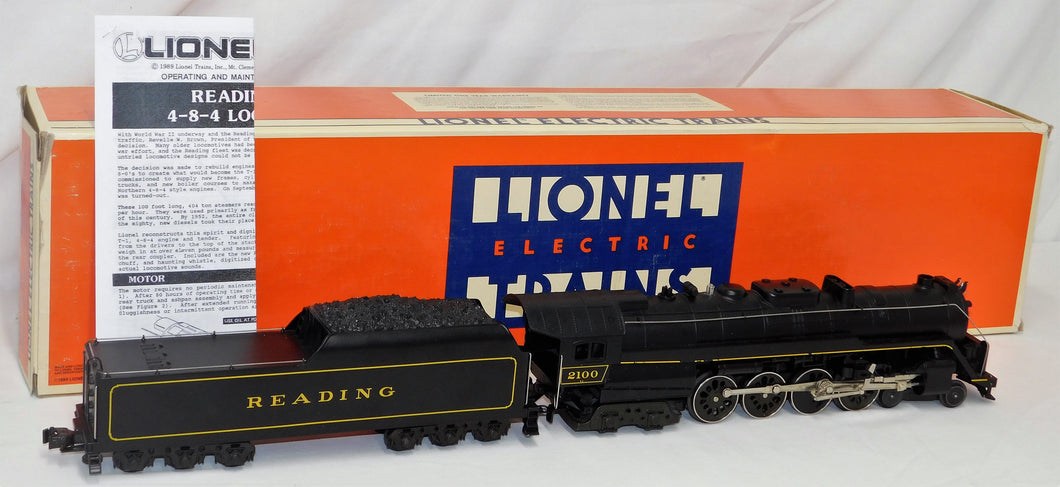 Lionel 6-18006 Reading T-1 Steam Locomotive 4-8-4 #2100 Railsounds Die cast 27