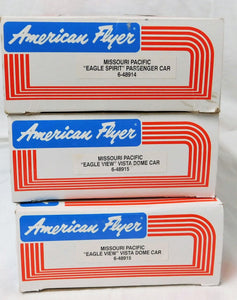 American Flyer 6-49601 Missouri Pacific PA AA Passenger Set Eagle + 3 cars 9 pcs