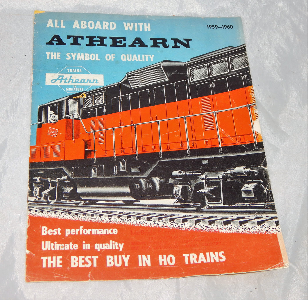 Vintage Athearn 1959-1960 Ho Catalog All Aboard with Athearn 8 pgs sets locos ++