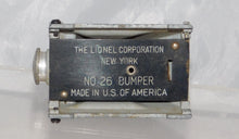 Load image into Gallery viewer, Lionel 26 GRAY Bumper Lighted Die Cast metal contact buffer 1948 only C6 SCARCE
