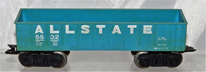 Marx 5532 Blue Allstate Gondola Sears Type F trucks 1959 tilt couplers 8 wheel
