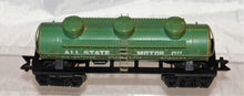 Load image into Gallery viewer, Marx Blue Allstate Motor Oil 3 dome Tank Car 5553 Sears TYPE F TRUCKS Deluxe
