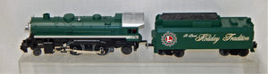 Lionel Trains Holiday Traditions 4-4-2 Steam Engine & Whistle tender Christmas