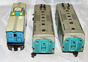 Marx 62 Baltimore & Ohio AA diesels B&O tinplate + C-506 caboose 53-54 Cat#294D
