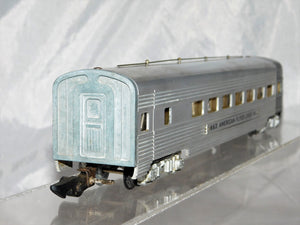CLEAN American Flyer 663 Aluminum Observation Car Metal lighted w/drumhead 1950s S