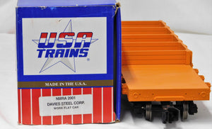 USA Trains Davies Steel Corp Work Flat Car NMRA Special 2001 DSCX 12120 G scale