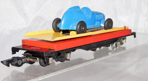 American Flyer 715 Unloading flatcar w/original Tootsietoy Blue Racer Works '52