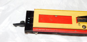 American Flyer 715 Unloading flatcar w/original Tootsietoy Blue Racer Works '52