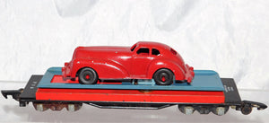 American Flyer 715 Unloading flat car w/ RED Manoil Coupe 1948 Works Operating S