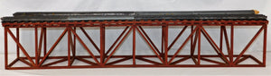 Wooden Truss Deck Open Top Bridge 40" for 2 O lines or G / Standard Gauge w/track