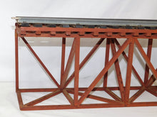 Load image into Gallery viewer, Wooden Truss Deck Open Top Bridge 40&quot; for 2 O lines or G / Standard Gauge w/track
