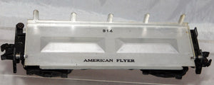American Flyer 914 Auto Log Dump Car 1957 Aluminum tray Works great w/712, button