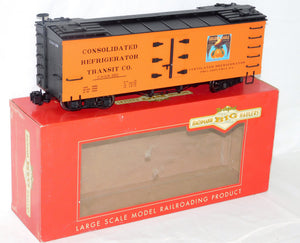 Bachmann 93203 G Golden Eagle Oranges Wood Reefer Metal Wheels G gauge Refrigera