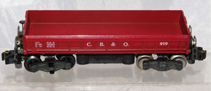 American Flyer Trains 919 CB&Q Automatic Dump Car w/ Button 1956 S BOXED CLEAN