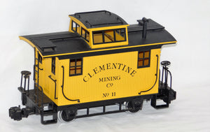 Bachmann Clementine Mining Company Bobber Caboose #11 Metal Wheels G gauge train