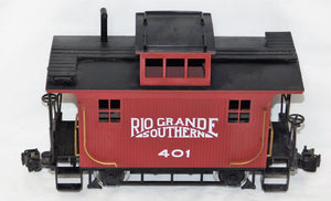 Bachmann Rio Grande Southern Bobber Caboose #401 Metal Wheels G gauge train