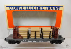 Lionel 6-16903 Canadian Pacific Flatcar w/ Wood Load dcst sprung trucks Boxed C8