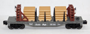 Lionel 6-16903 Canadian Pacific Flatcar w/ Wood Load dcst sprung trucks Boxed C8