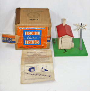 Lionel 45N Gateman PREWAR 1940 Ivory Decal version works + Original Box dc buck