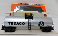 Load image into Gallery viewer, Lionel 6-17904 Texaco Tank Car Oil Gas Petroleum Standard O Gauge Silver Unibody Trains
