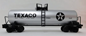 Lionel 6-17904 Texaco Tank Car Oil Gas Petroleum Standard O Gauge Silver Unibody Trains