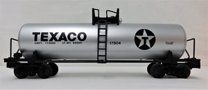 Lionel 6-17904 Texaco Tank Car Oil Gas Petroleum Standard O Gauge Silver Unibody Trains